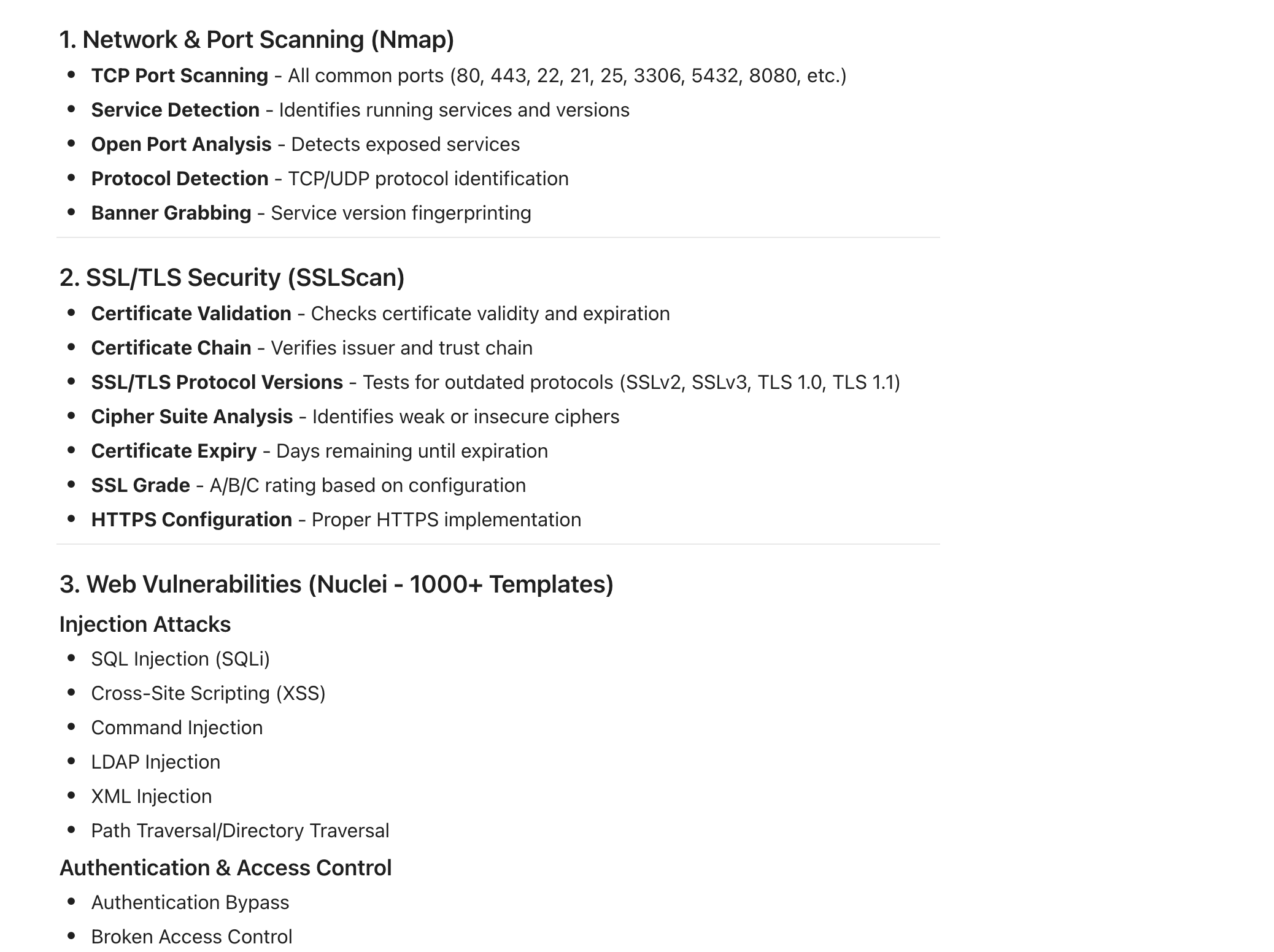 Enterprise scan capabilities
